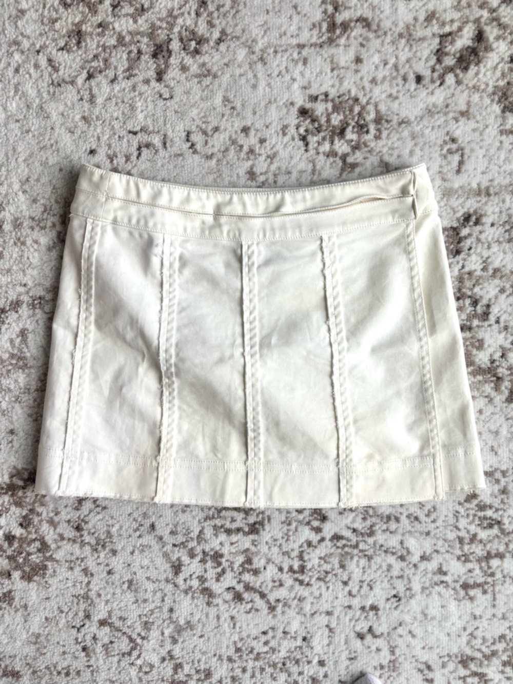 Zuczug Cream Wrap Mini Skirt - Clean A-Line Panel Design - Picture 2 of 10